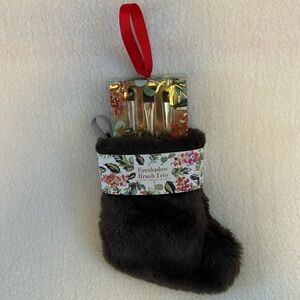 Eyeshadow Brush Trio Christmas Stocking Set All Over Angled & Blending Brushes